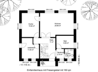 Grundriss Erdgeschoss - Einfamilienhaus 160 qm…