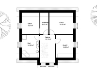 Grundriss Dachgeschoss - Einfamilienhaus 160 qm…